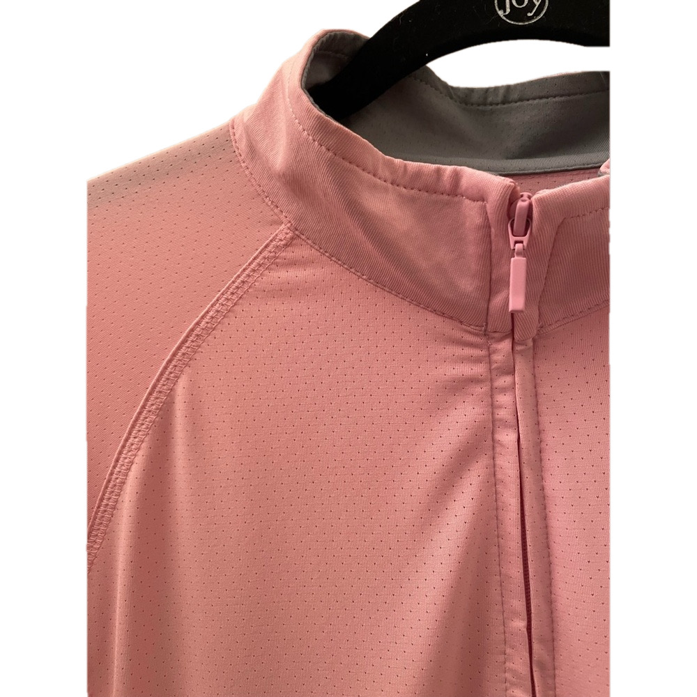 Bold Spirit Vintage Lt Pink Full Zip Perforated Mesh Jacket Grey Collar & Stripe - Picture 6 of 16